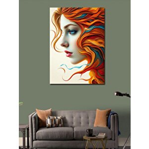 Kanvas Tablo Ateşli Saçlı Kadın Portresi 70x100 cm