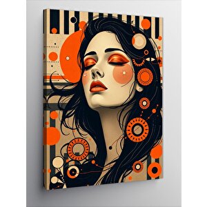 Kanvas Tablo Soyut Ve Renkli Portre 100x140 cm