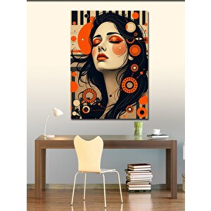 Kanvas Tablo Soyut Ve Renkli Portre 100x140 cm