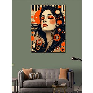 Kanvas Tablo Soyut Ve Renkli Portre 100x140 cm