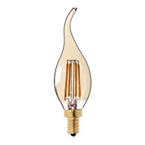 4w Rustik Led Kıvrık Buji Ampul E14 Amber Ct-4281