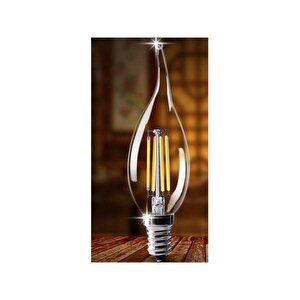 4w Led Filament Kıvrık Buji Ampul Günışığı E14 Ct-4062g