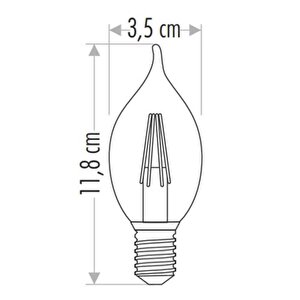 Cata 4w Led Filament Kıvrık Buji Ampul Günışığı E14 Ct-4062g