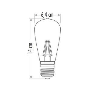 8w Edison Led Ampul St-64 Beyaz E27 Ct-4353b