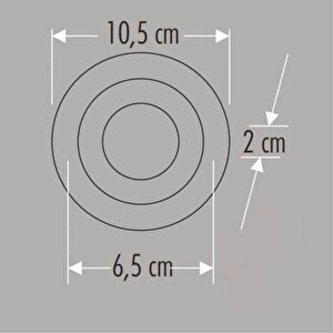 7w Beyaz - Mavi Panel Led Armatür Cat Ct-5150b