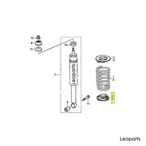 Leoparts Honda Cıvıc Arka Helezon Yay Lastiği Alt Sol 2012-2014 52476tr0a01