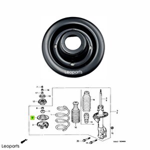 Leoparts Honda Jazz Ön Amortisör Takozu Ara Sacı Üst 2007-2008 (1 Adet) 51688-saa-003