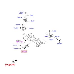 Leoparts Hyundai İ20 1.4 Crdi̇ Motor Takozu Ön Alt 2015-2017 21950-c8300