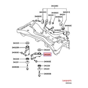 Leoparts Mitsubishi Outlander 4x4 Diferansiyel Takozu Arka Sol 2003-2006 Mr961407