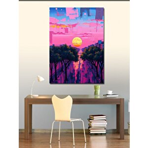 Kanvas Tablo Renkli Orman Manzarası 100x140 cm