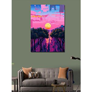 Kanvas Tablo Renkli Orman Manzarası 100x140 cm