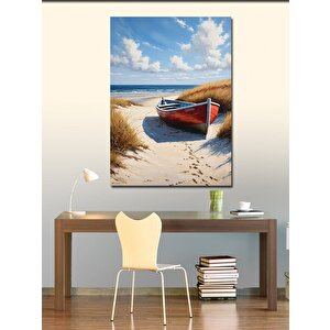 Kanvas Tablo Sahil Ve Yelkenli 70x100 cm