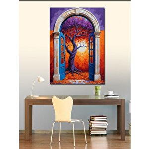 Kanvas Tablo Renkli Kapı Manzarası 50x70 cm