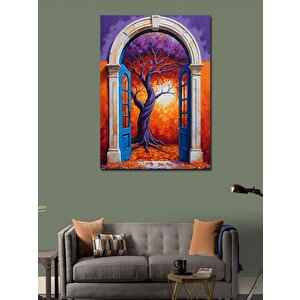 Kanvas Tablo Renkli Kapı Manzarası 50x70 cm