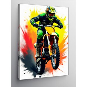 Kanvas Tablo Hızlı Motosiklet Sanatı 50x70 cm