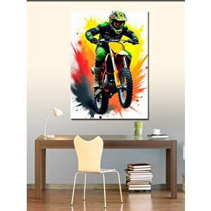 Kanvas Tablo Hızlı Motosiklet Sanatı 50x70 cm