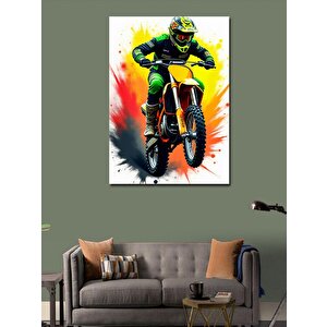 Kanvas Tablo Hızlı Motosiklet Sanatı 50x70 cm