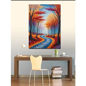 Kanvas Tablo Sonbaharda Orman Yolu 70x100 cm