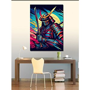 Kanvas Tablo Renkli Samuray 50x70 cm