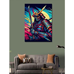 Kanvas Tablo Renkli Samuray 50x70 cm