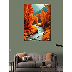 Kanvas Tablo Sonbahar Nehri 100x140 cm