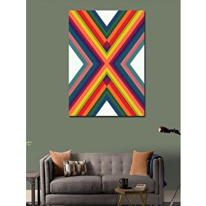 Kanvas Tablo Renkli Çapraz Desen 100x140 cm
