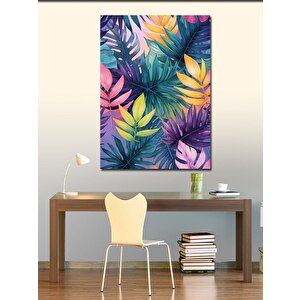 Kanvas Tablo Tropikal Yaprak Desen Çalışması 50x70 cm