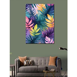 Kanvas Tablo Tropikal Yaprak Desen Çalışması 50x70 cm