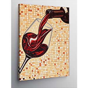 Kanvas Tablo Şarap Ve Mozaik Sanatı 50x70 cm