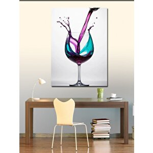 Kanvas Tablo Sıçrayan Şarap Sanatı 70x100 cm