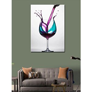 Kanvas Tablo Sıçrayan Şarap Sanatı 70x100 cm