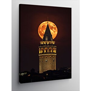 Kanvas Tablo Ayışığında Galata Kulesi 70x100 cm