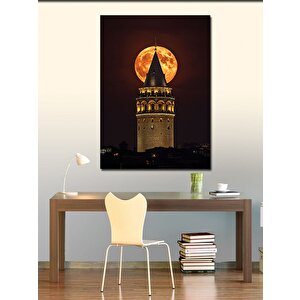 Kanvas Tablo Ayışığında Galata Kulesi 70x100 cm