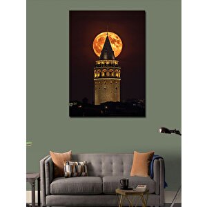Kanvas Tablo Ayışığında Galata Kulesi 70x100 cm