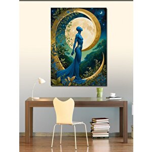 Kanvas Tablo Ay Ve Kadın Silüeti 50x70 cm