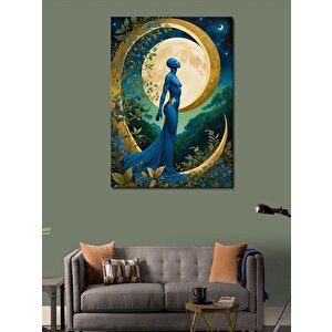 Kanvas Tablo Ay Ve Kadın Silüeti 50x70 cm
