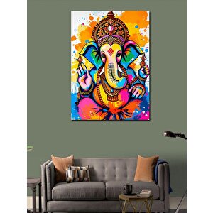 Kanvas Tablo Renkli Hint Tanrısı Ganeşa 50x70 cm