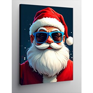Kanvas Tablo Noel Baba Gözlükleriyle 100x140 cm