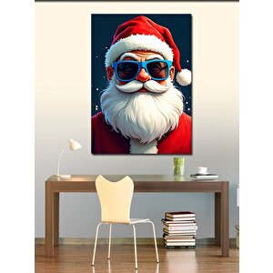 Kanvas Tablo Noel Baba Gözlükleriyle 100x140 cm