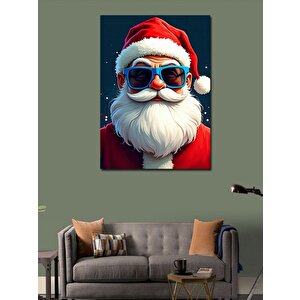 Kanvas Tablo Noel Baba Gözlükleriyle 100x140 cm