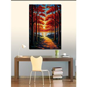 Kanvas Tablo Sonbahar Orman Yolu 50x70 cm