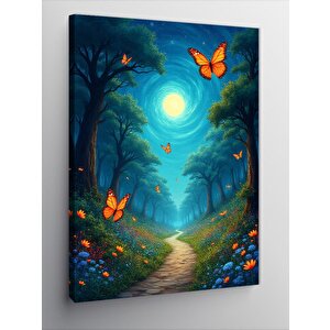 Kanvas Tablo Ayışığında Orman Yolu 100x140 cm
