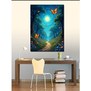 Kanvas Tablo Ayışığında Orman Yolu 100x140 cm