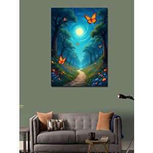 Kanvas Tablo Ayışığında Orman Yolu 100x140 cm
