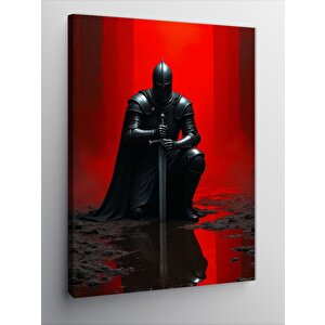 Kanvas Tablo Kırmızı Şövalye Teması 70x100 cm