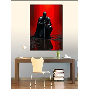 Kanvas Tablo Kırmızı Şövalye Teması 70x100 cm