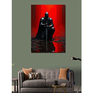 Kanvas Tablo Kırmızı Şövalye Teması 70x100 cm