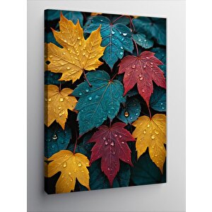 Kanvas Tablo Renkli Sonbahar Yaprakları 70x100 cm
