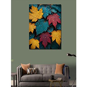 Kanvas Tablo Renkli Sonbahar Yaprakları 70x100 cm