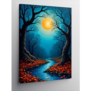 Kanvas Tablo Gece Ay Işığı 100x140 cm